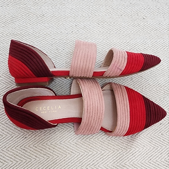 CECELIA NEW YORK Red and Pink Flats - Picture 10 of 13